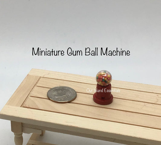 Miniature Gumball Machine I Miniature Gum Ball Machine I Miniature Dollhouse Candy I 1:12 Scale Dollhouse Accessories