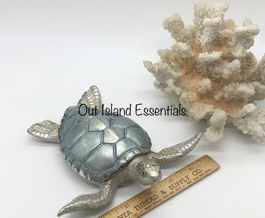 Turtle Decor Trinket Box I Turtle Lover Decor I Coastal Trinket Box Decor I Turtle Jewelry Box