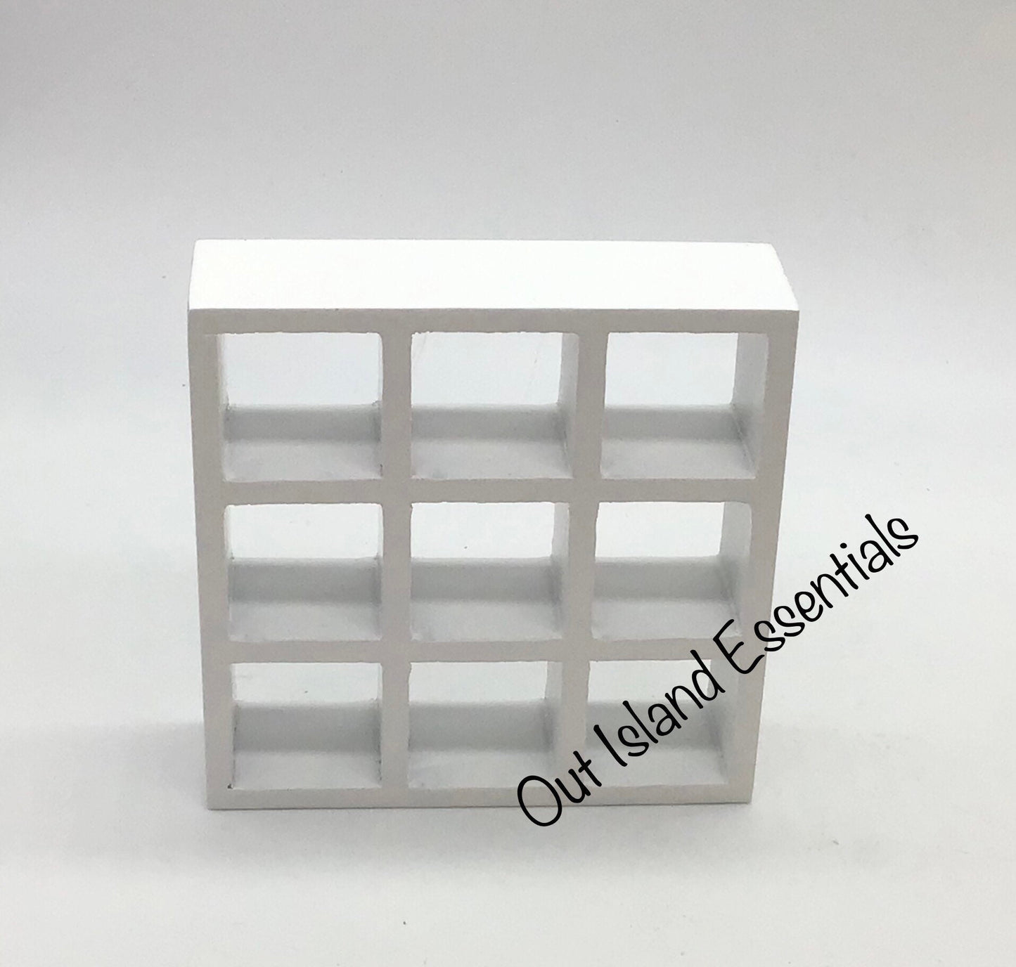 Miniature White 9 Shelf Unit I Dollhouse Miniature Furniture I Miniature 1:12 Scale Display Bookshelf I Miniature Living Room Furniture