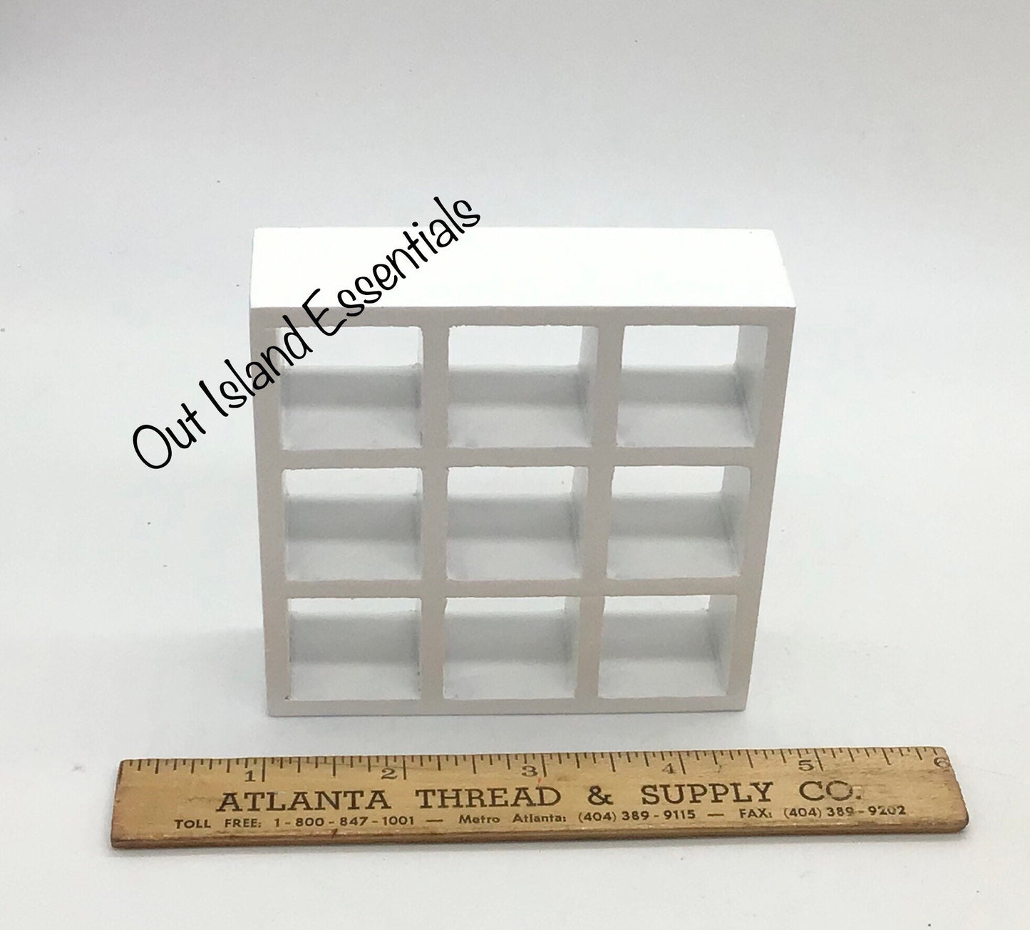 Miniature White 9 Shelf Unit I Dollhouse Miniature Furniture I Miniature 1:12 Scale Display Bookshelf I Miniature Living Room Furniture