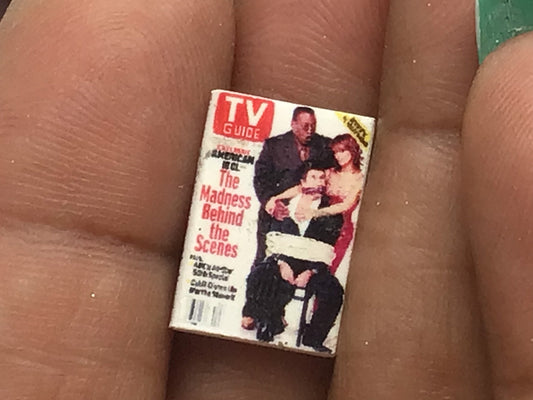 Dollhouse Miniature TV Guide | Dollhouse Vintage TV Guide I Miniature Dollhouse Magazines I 1:12 Scale Accessories