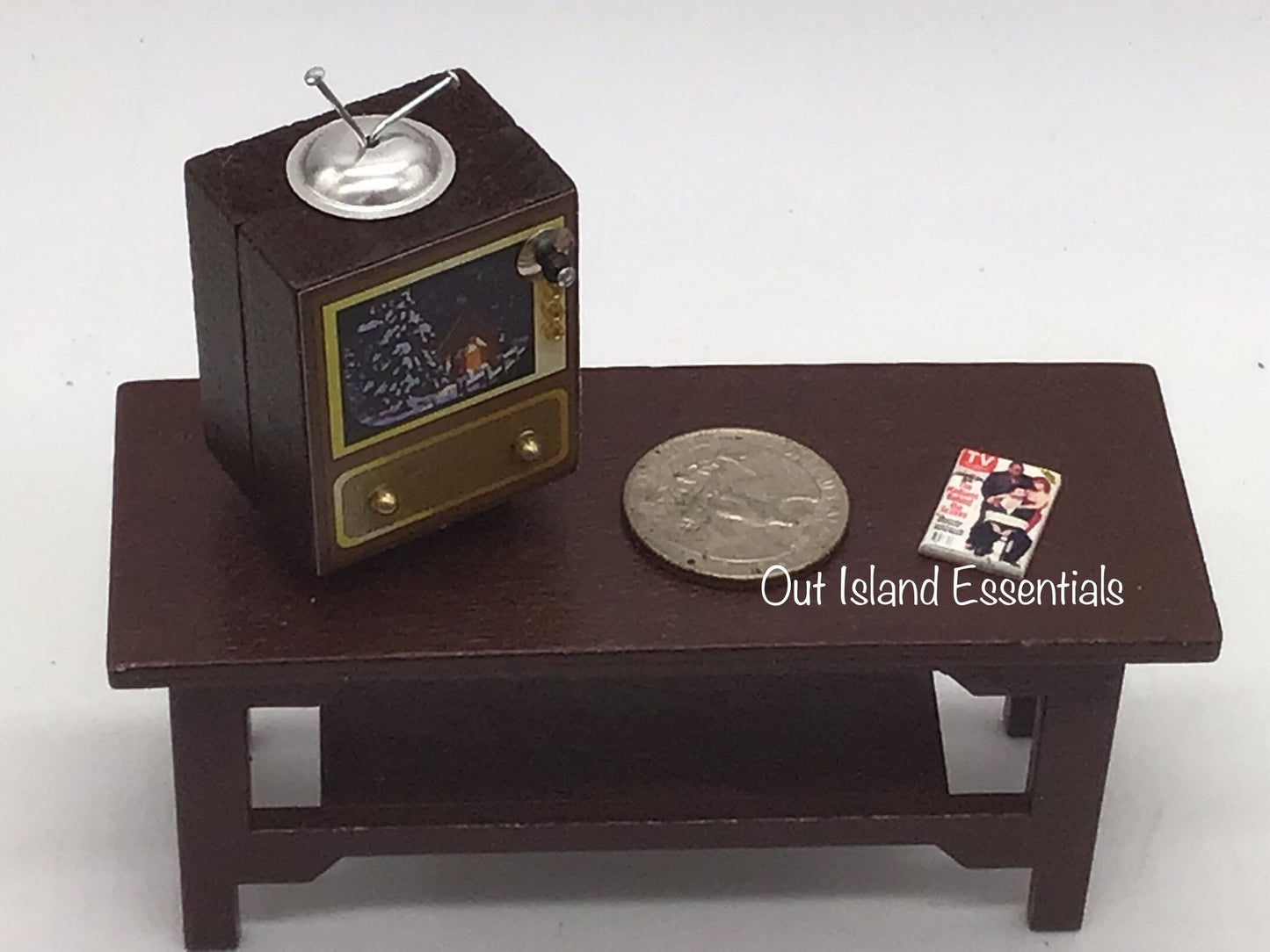 Dollhouse Miniature TV Guide | Dollhouse Vintage TV Guide I Miniature Dollhouse Magazines I 1:12 Scale Accessories