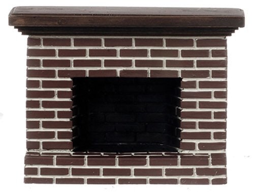 Miniature Brick Fireplace I Dollhouse Miniature Gorgeous Brick Fireplace I Redish Brick Finished 1:12 Scale Fireplace