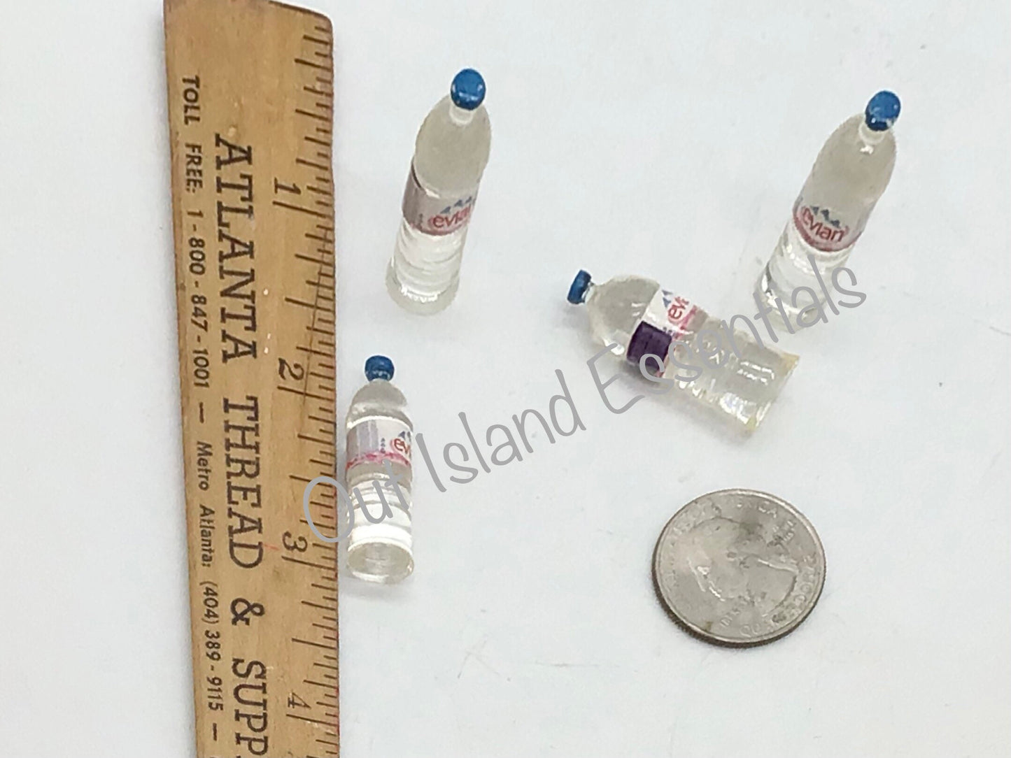 4 Pcs. Dollhouse Water I Miniature Doll Drinks I Miniature Dollhouse Food I 1:12 Scale Dollhouse Accessories