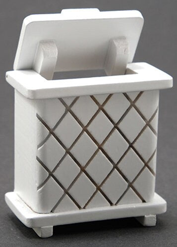 Miniature Hamper I Miniature Bathroom Accessories I Dollhouse Miniature Clothes Hamper I 1:12 Scale Hamper