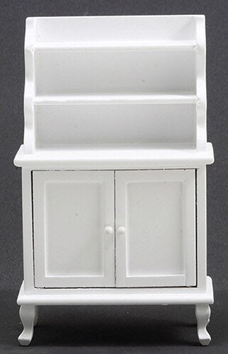 Miniature Small White Hutch I Dollhouse Miniature White Extra Counter Furniture I Miniature 1:12 Scale Furniture