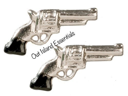 Dollhouse Hand Gun I Miniature Doll Pistol I Miniature Dollhouse Gun I 1:12 Scale Dollhouse Accessories