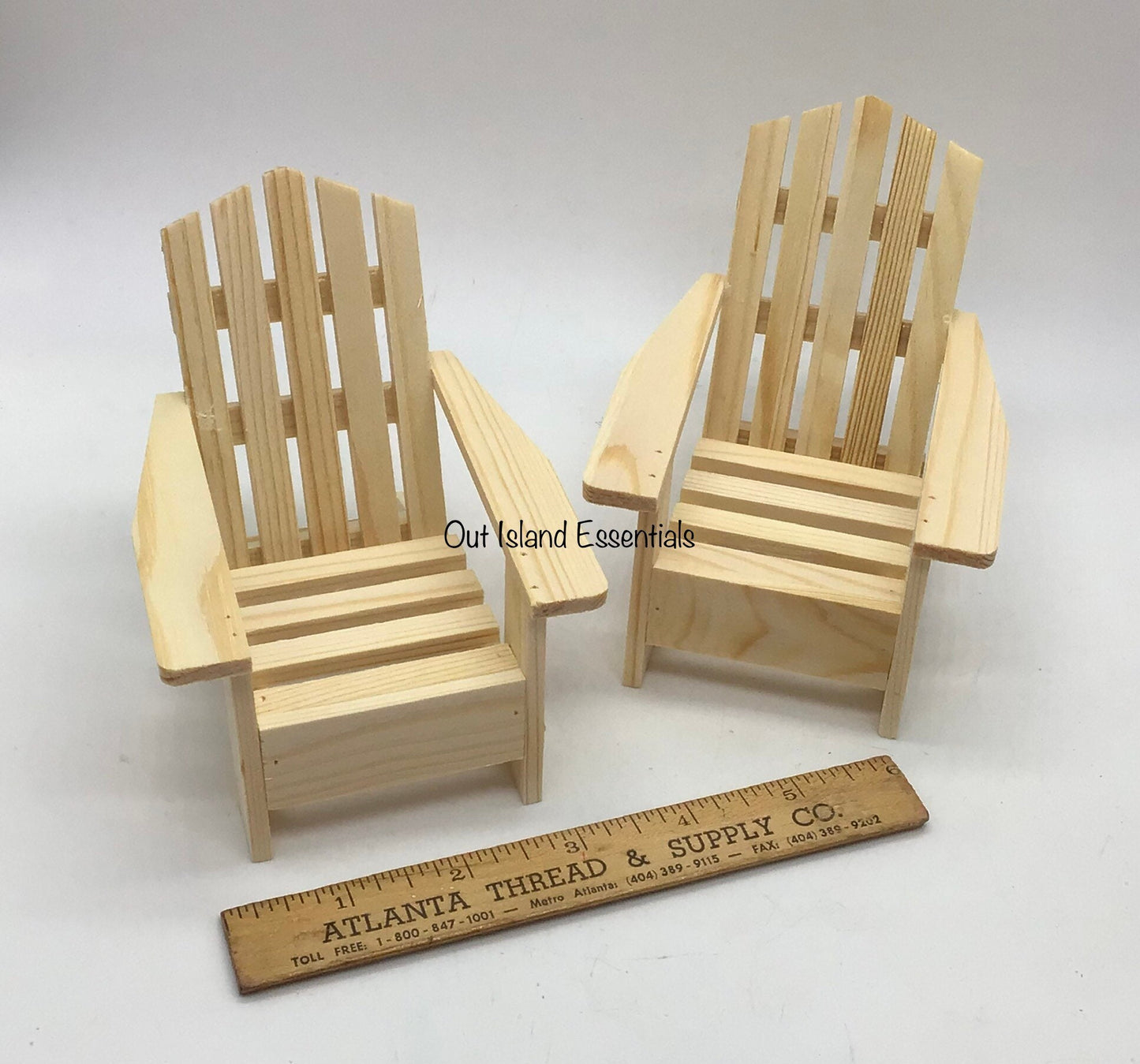 Miniature Adirondack Chair I Unfinished Wood Fairy Chair I Dollhouse Miniature I Cake Topper I DIY Crafts