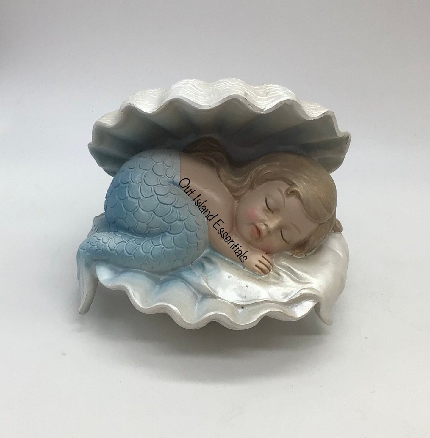 Mermaid Baby In Clam | Merbaby Decoration | Sleeping Baby Mermaid | Napping MerBaby | Little Mermaid I Mermaid Decor I Mermaid In Shell