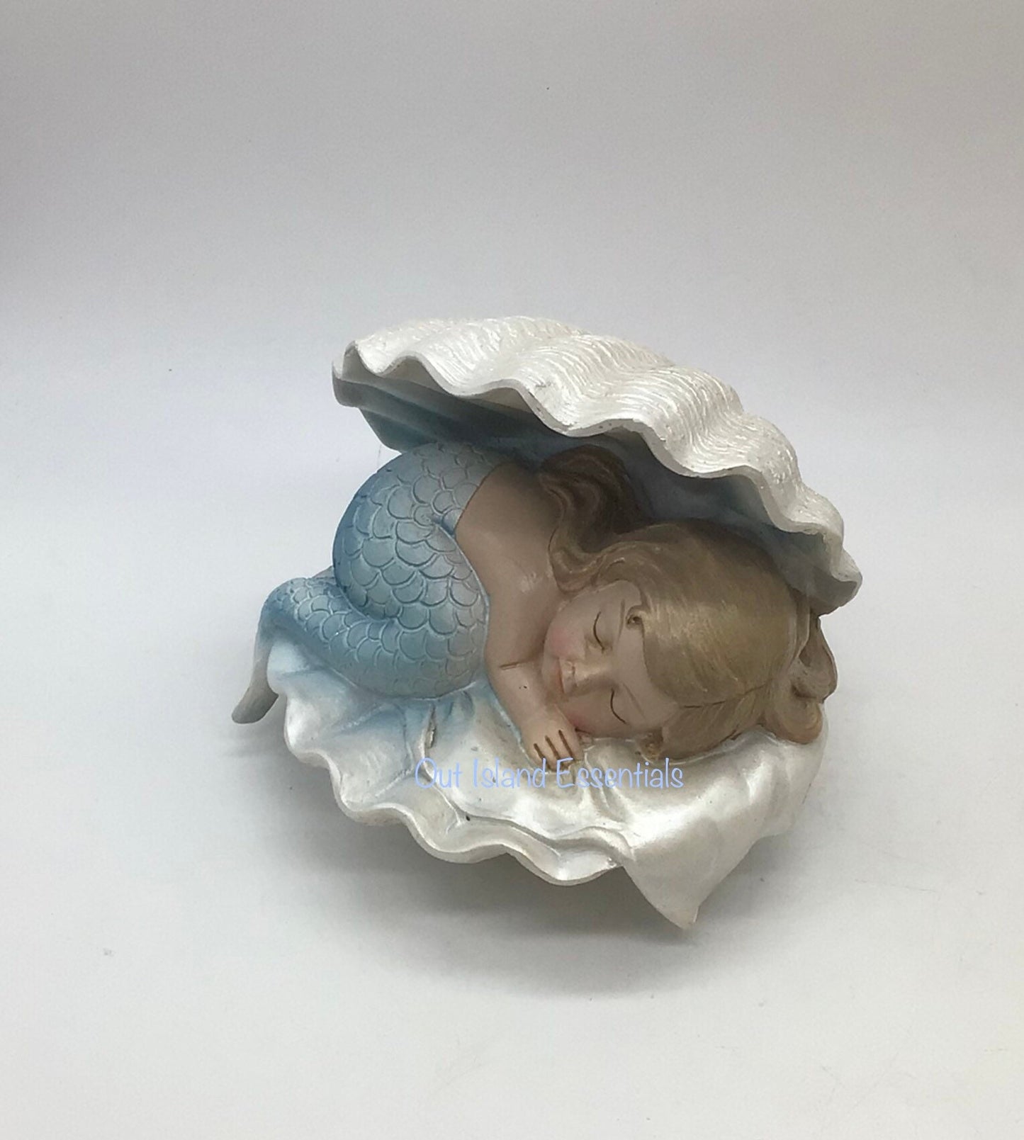 Mermaid Baby In Clam | Merbaby Decoration | Sleeping Baby Mermaid | Napping MerBaby | Little Mermaid I Mermaid Decor I Mermaid In Shell