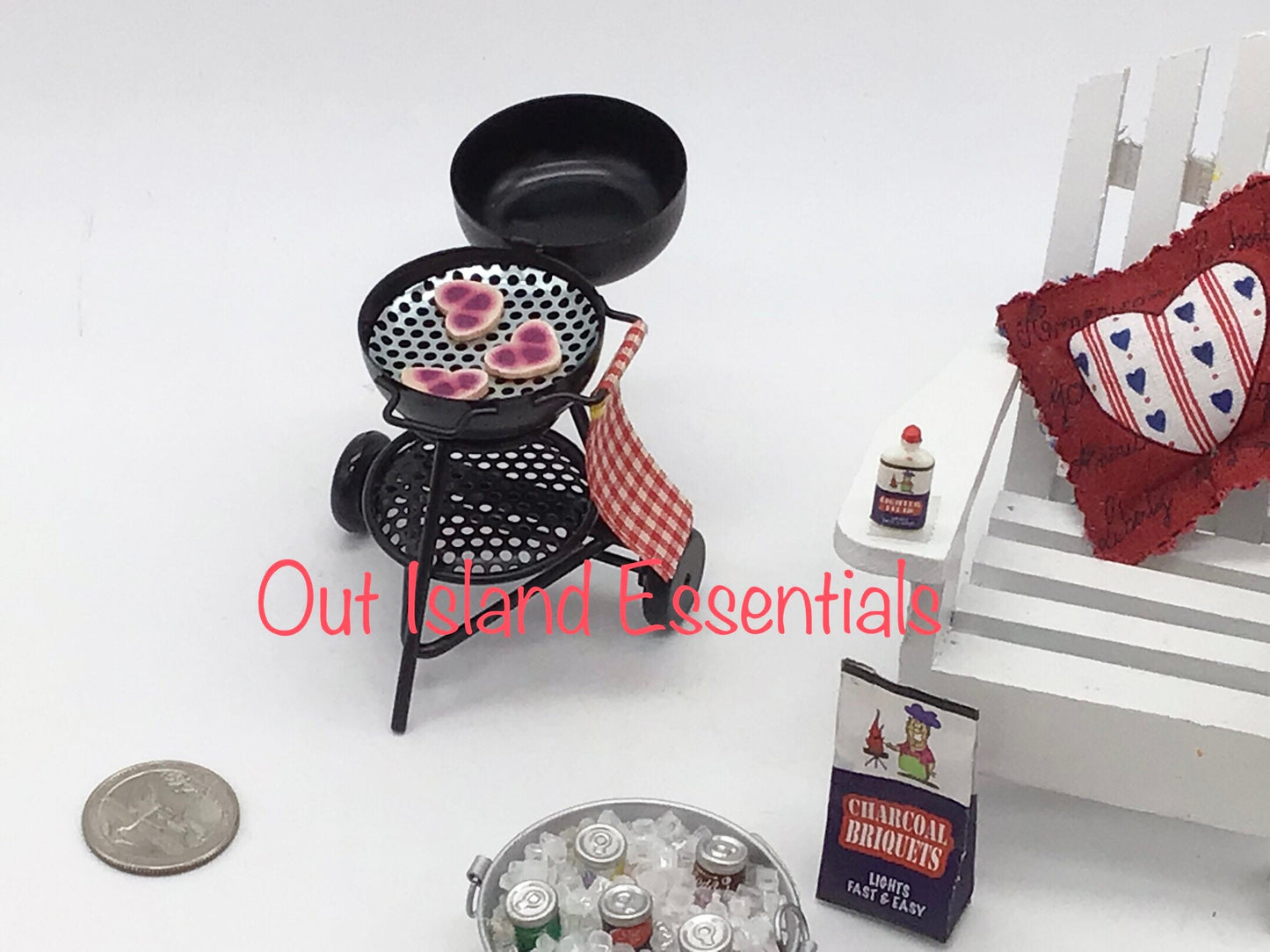 1:12 Scale Large Dollhouse Miniature BBQ Grill