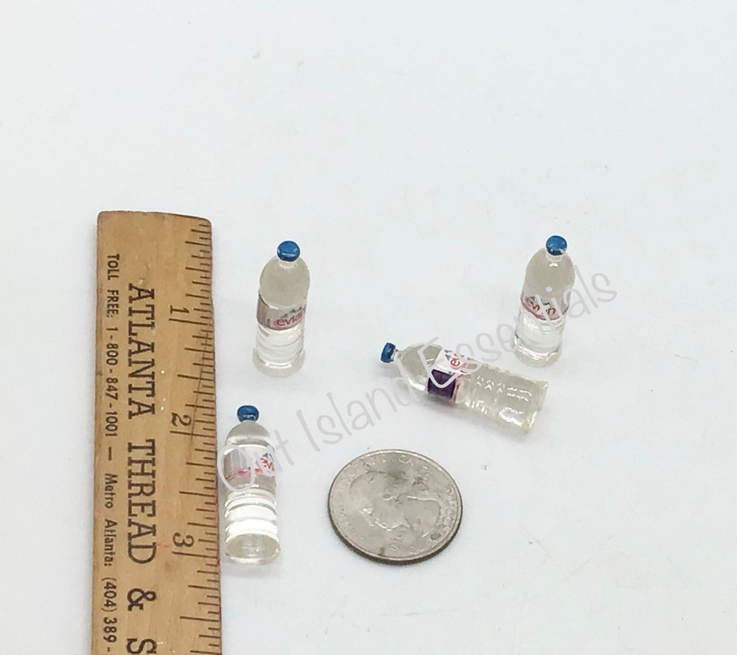 4 Pcs. Dollhouse Water I Miniature Doll Drinks I Miniature Dollhouse Food I 1:12 Scale Dollhouse Accessories