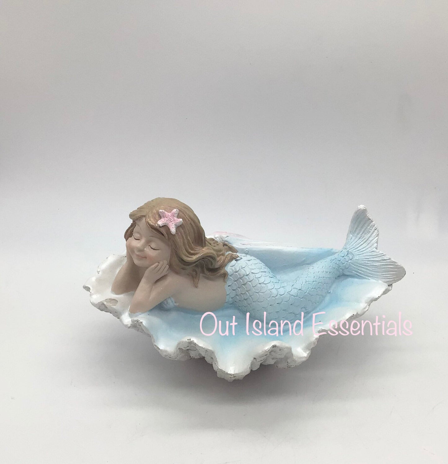 Mermaid Girl In Clam | Merbaby Decoration | Little Sleeping Mermaid | Napping Mergirl | Little Mermaid I Mermaid Decor I Mermaid In Shell