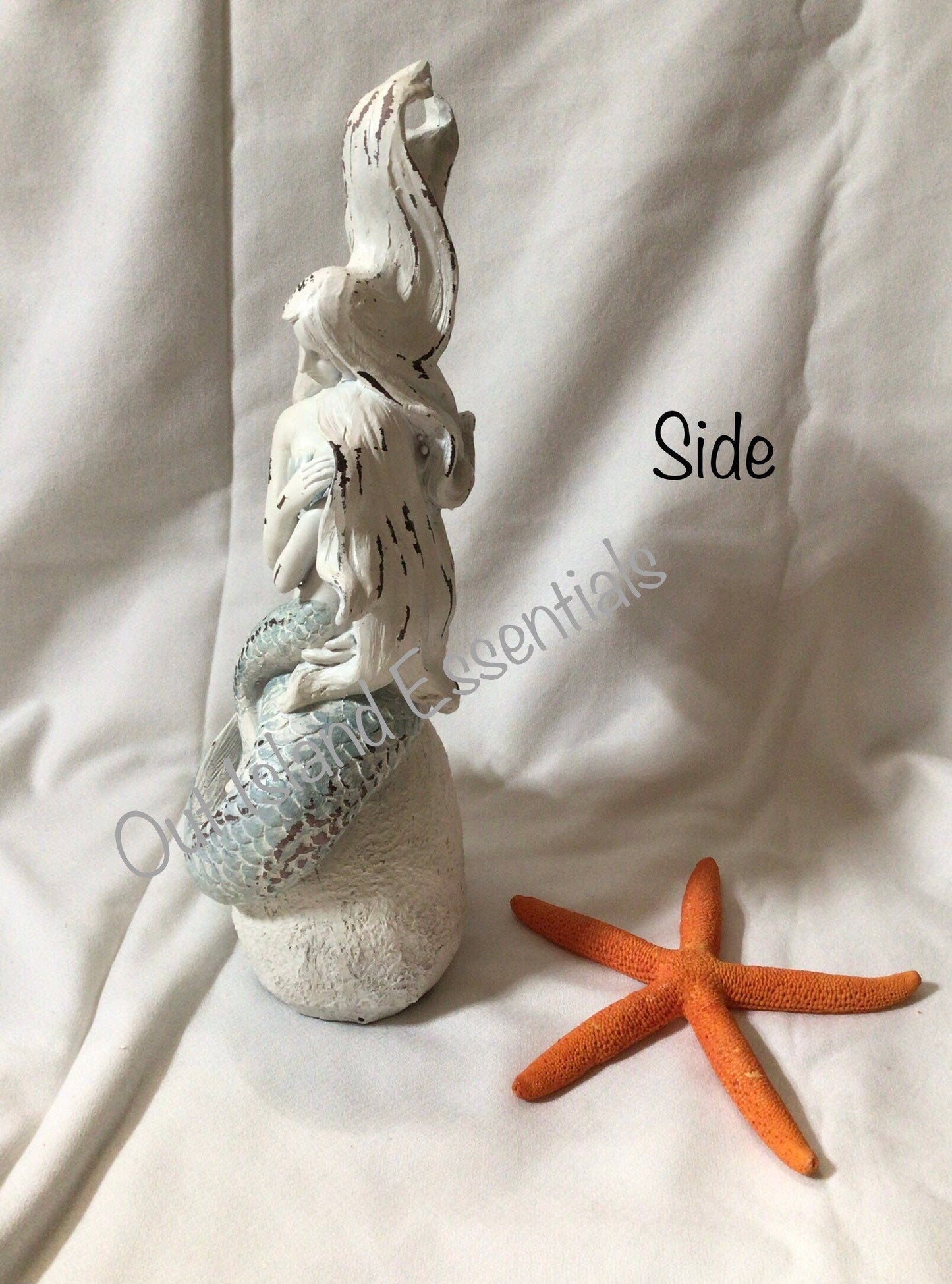 Mommy Mermaid Statue | Mermaid And Merbaby Decoration | Daydreaming Mommy Mermaid | Relaxing Mermaid I Mermaid Decor