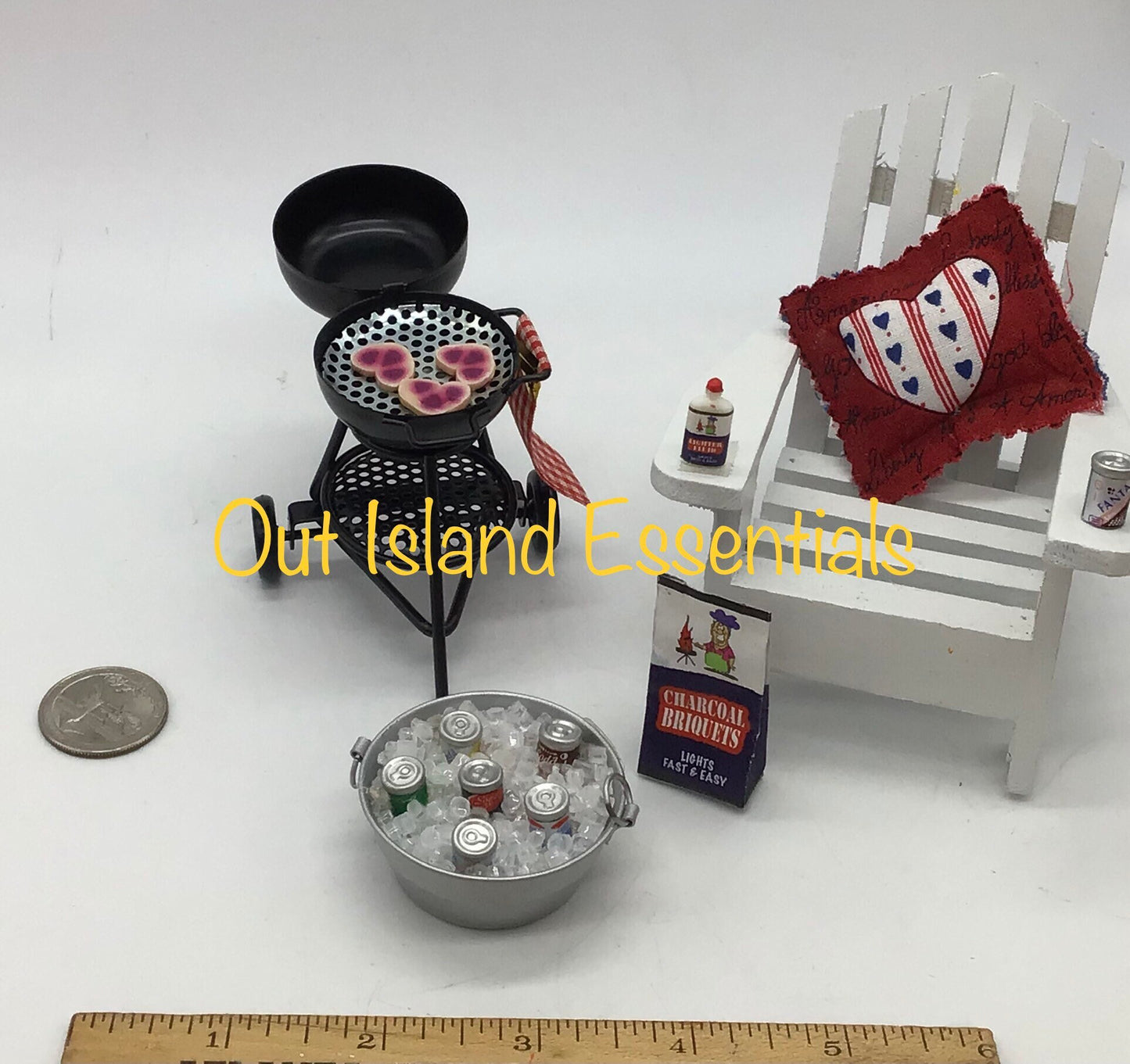 1:12 Scale Large Dollhouse Miniature BBQ Grill