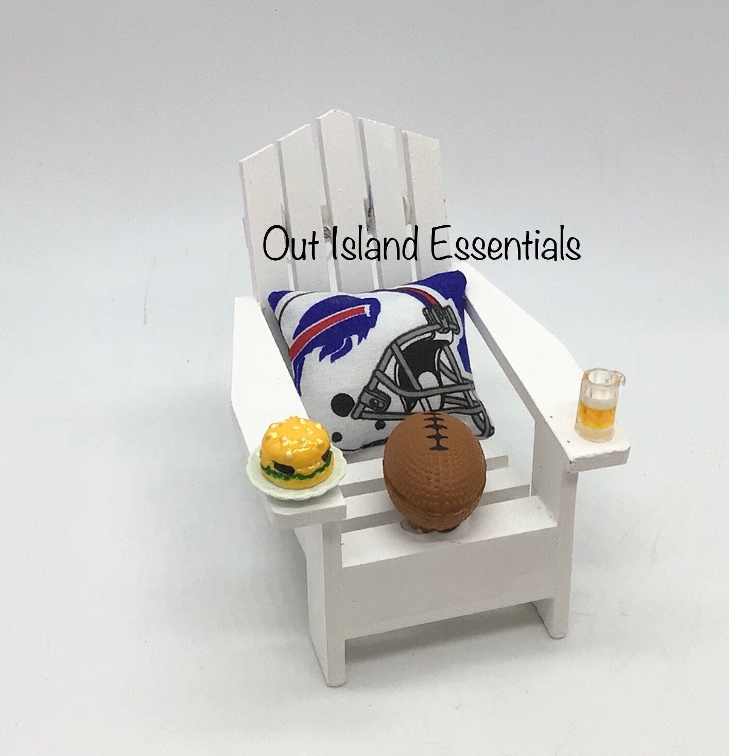 Buffalo Bills Ornament I NFL Christmas Ornament | Adirondack Chair Ornament I Buffalo Bills Team Christmas Ornament I Buffalo Fan Ornament