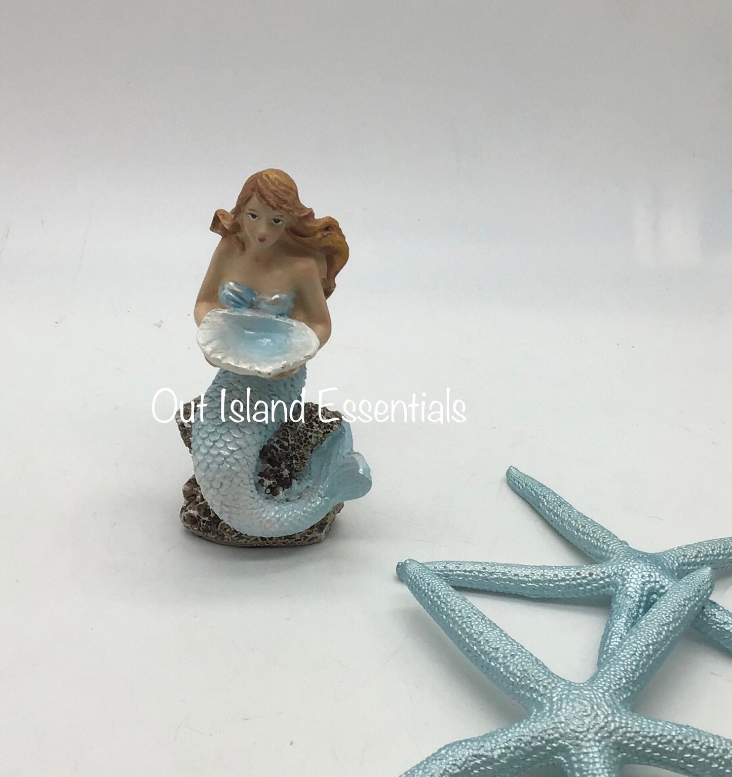 My Littlest Mermaid Statue | Mermaid Decoration | Mermaid Holding Shell | Relaxing Mermaid | Little Mermaid I Mermaid Decor I Mini Mermaid