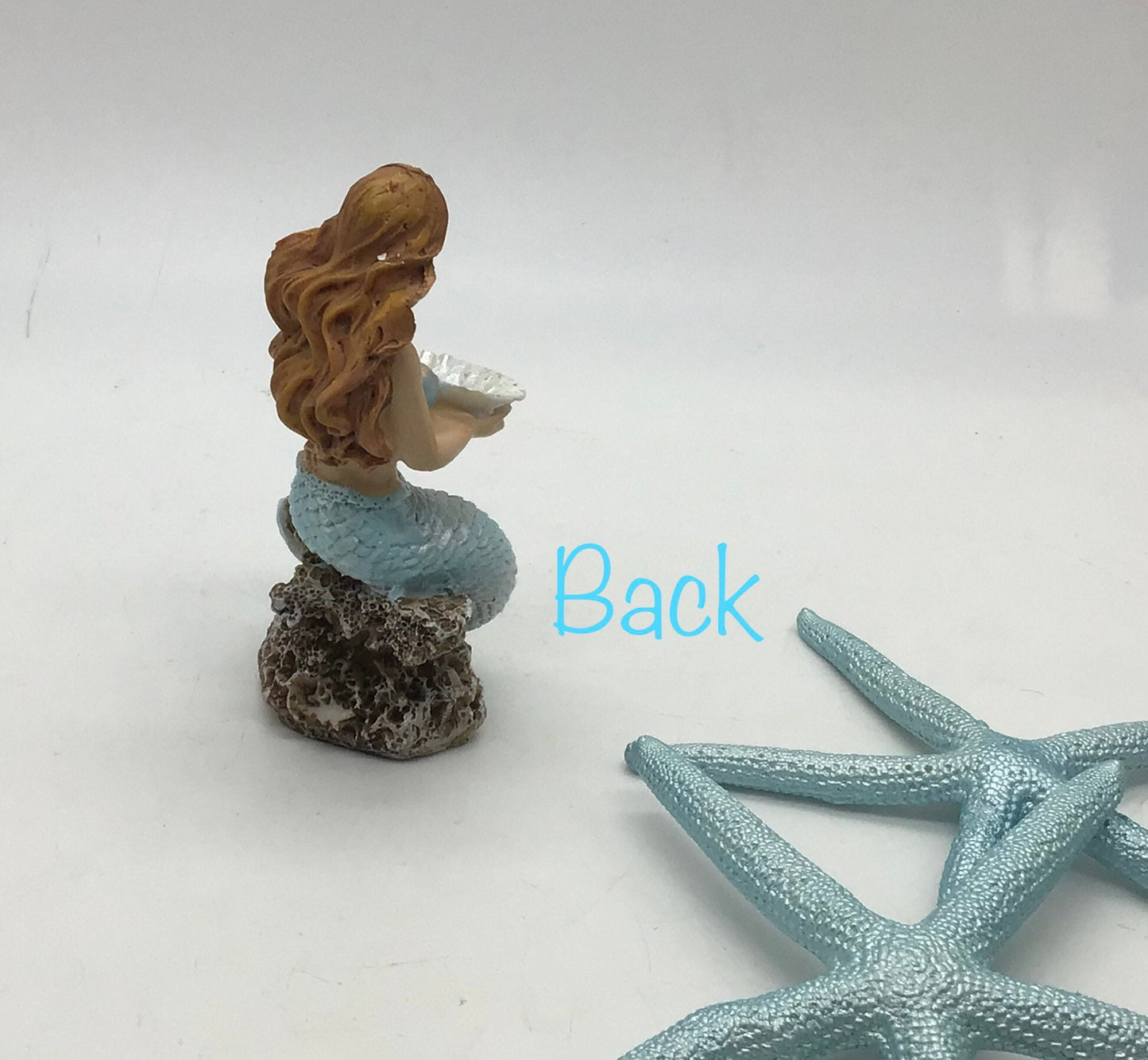 My Littlest Mermaid Statue | Mermaid Decoration | Mermaid Holding Shell | Relaxing Mermaid | Little Mermaid I Mermaid Decor I Mini Mermaid