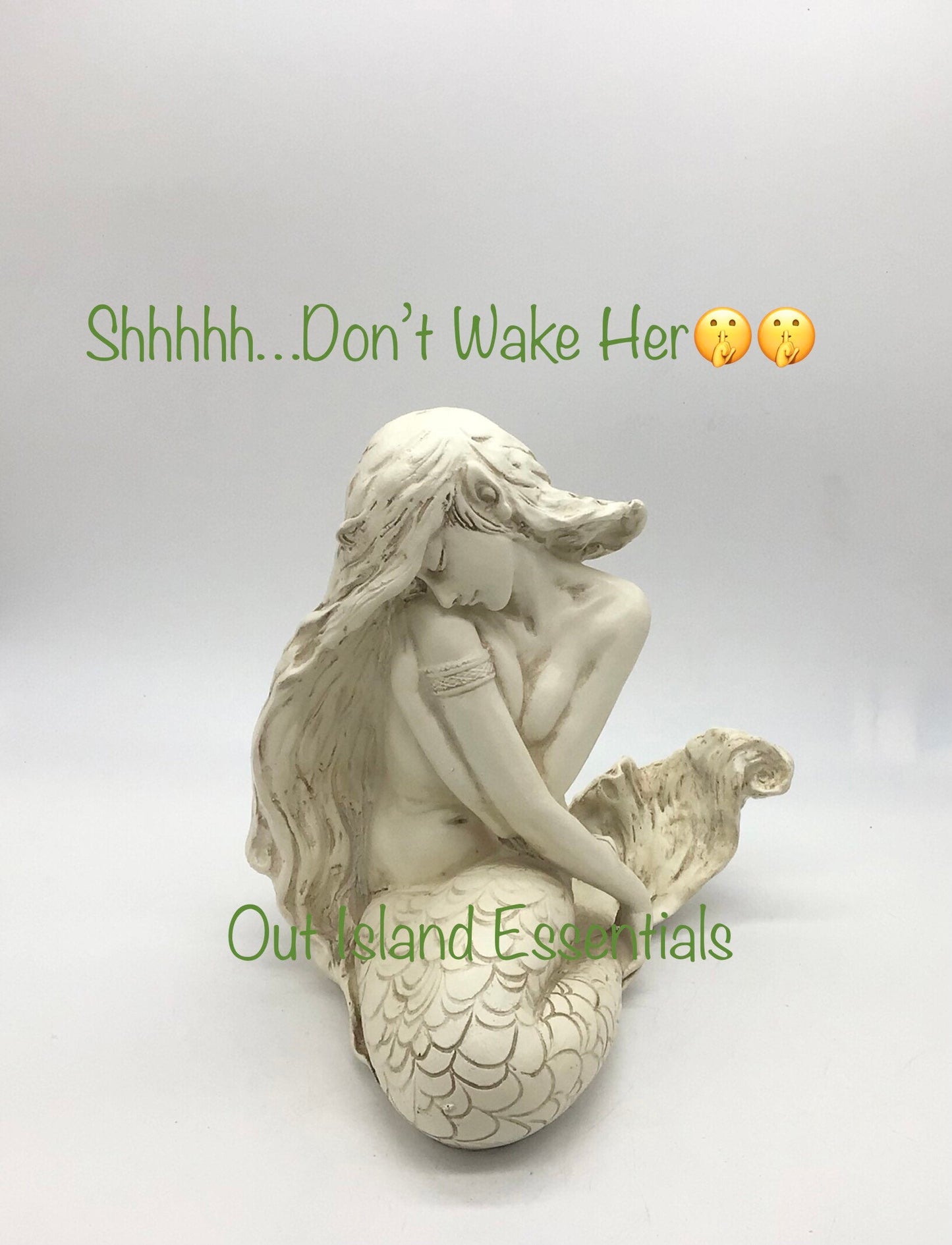 Dreaming Mermaid Statue, Relaxing Mermaid, Little Mermaid, Mermaid On A Shell