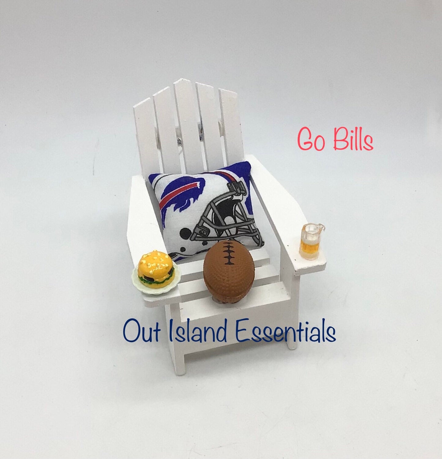 Buffalo Bills Ornament I NFL Christmas Ornament | Adirondack Chair Ornament I Buffalo Bills Team Christmas Ornament I Buffalo Fan Ornament