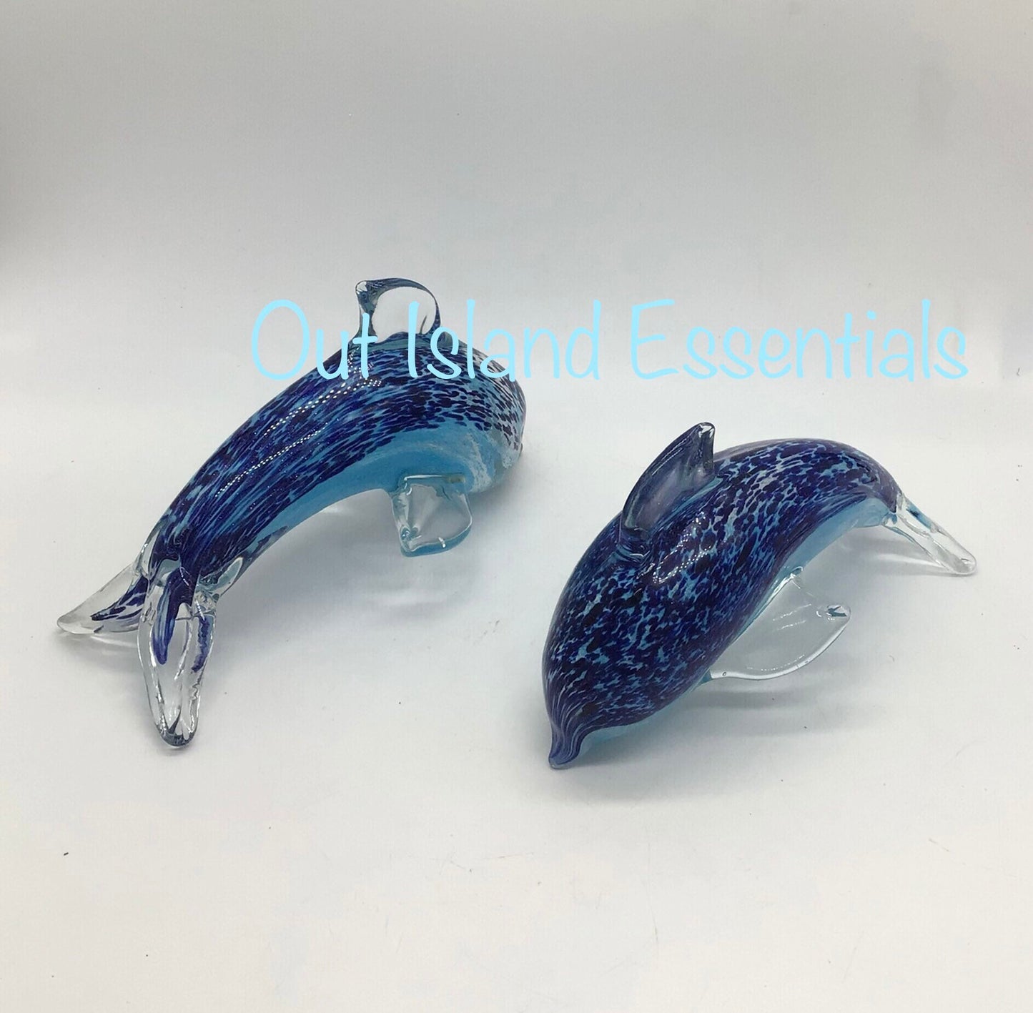 Glass Dolphin I Table Top Glass Dolphin I Stunning Glass Porpoise | Glass Dolphin Display