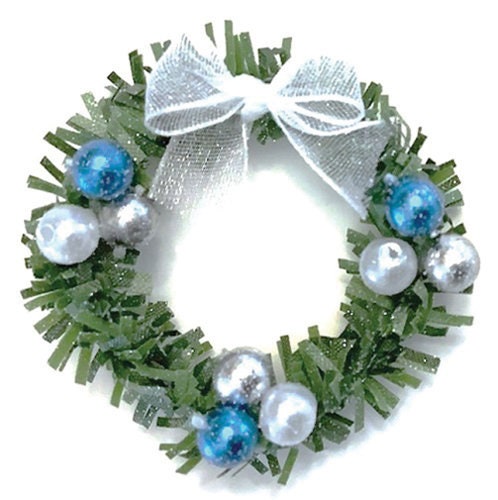 1 Pc. Dollhouse Miniature Christmas Wreath Decor 1:12 Scale