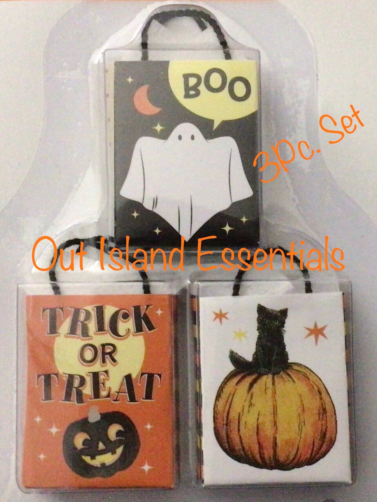 Miniature Shopping Bags I Dollhouse Fall or Halloween Shopping Bags I 1:12 Scale Dollhouse Fall Accessories