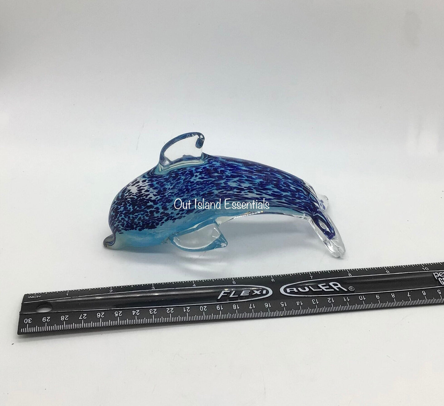 Glass Dolphin I Table Top Glass Dolphin I Stunning Glass Porpoise | Glass Dolphin Display