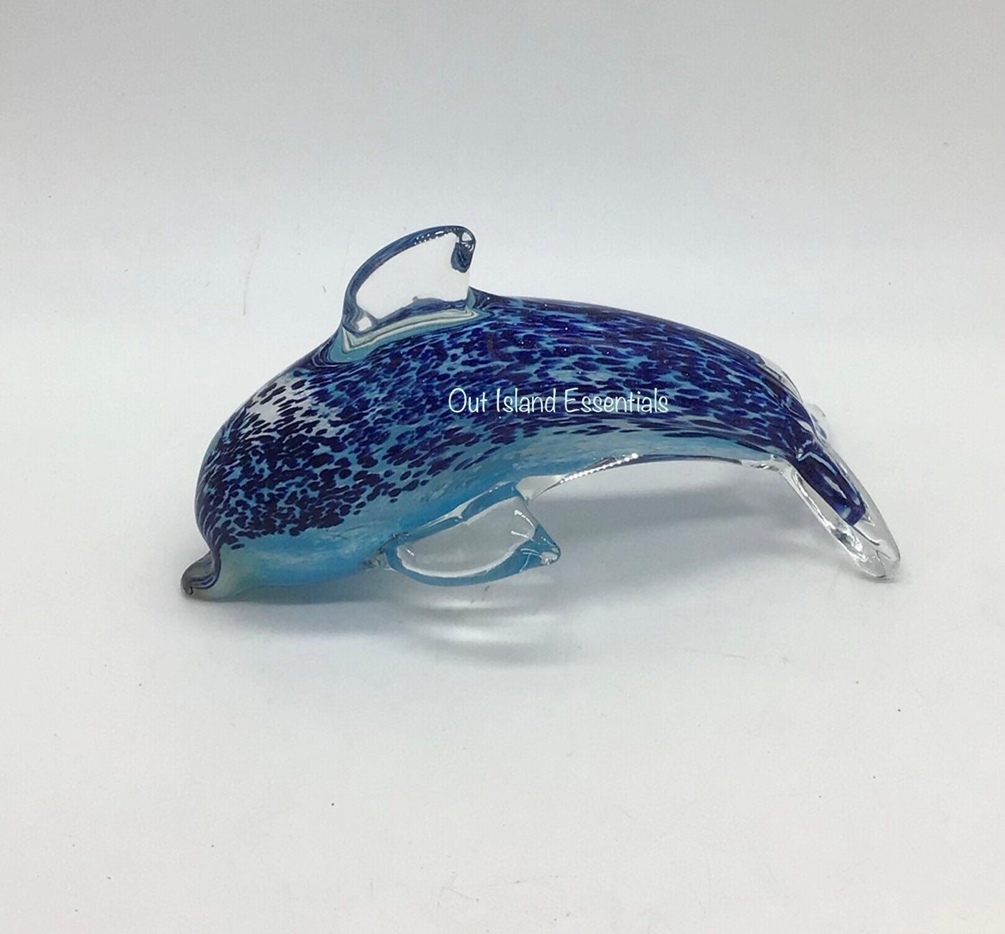 Glass Dolphin I Table Top Glass Dolphin I Stunning Glass Porpoise | Glass Dolphin Display