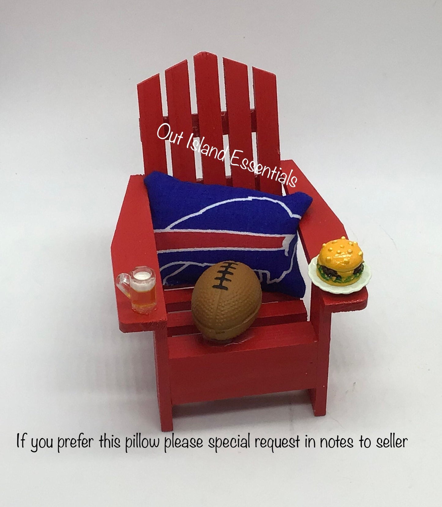 Buffalo Bills Ornament I NFL Christmas Ornament | Adirondack Chair Ornament I Buffalo Bills Team Christmas Ornament I Buffalo Fan Ornament