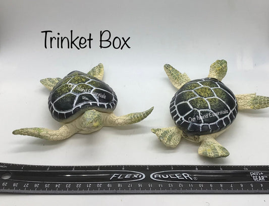 Turtle Decor Trinket Box I Turtle Lover Decor I Coastal Trinket Box Decor I Turtle Jewelry Box