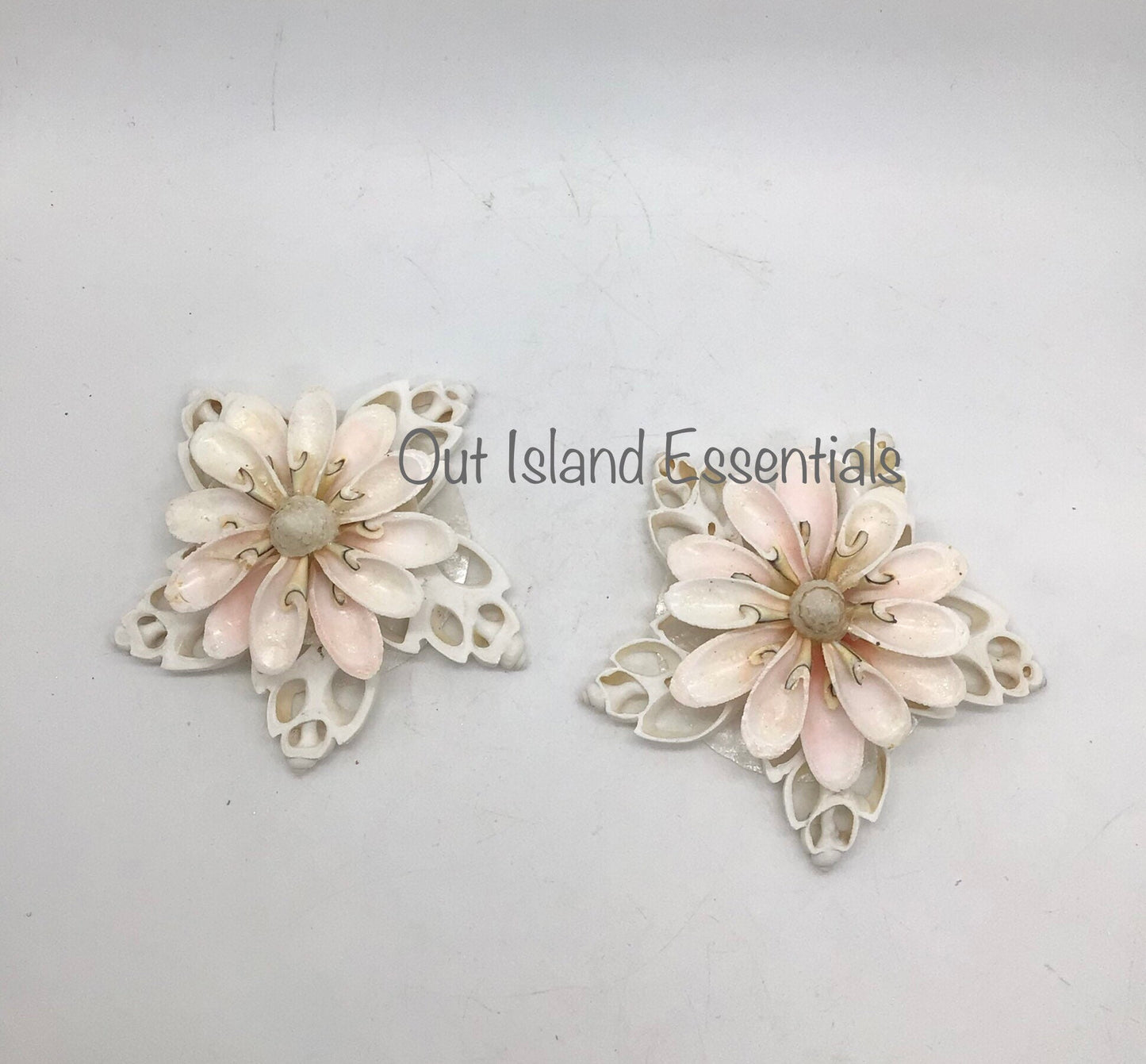 Dainty Frills Pink Snowflake I White And Pink Seashell Snowflake I Seashell Ornament I Seashell Christmas Ornament I Coastal Christmas