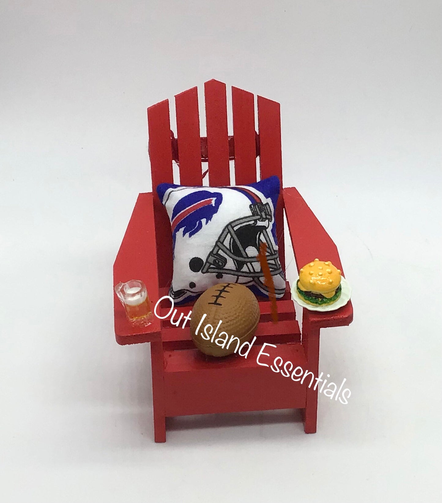 Buffalo Bills Ornament I NFL Christmas Ornament | Adirondack Chair Ornament I Buffalo Bills Team Christmas Ornament I Buffalo Fan Ornament
