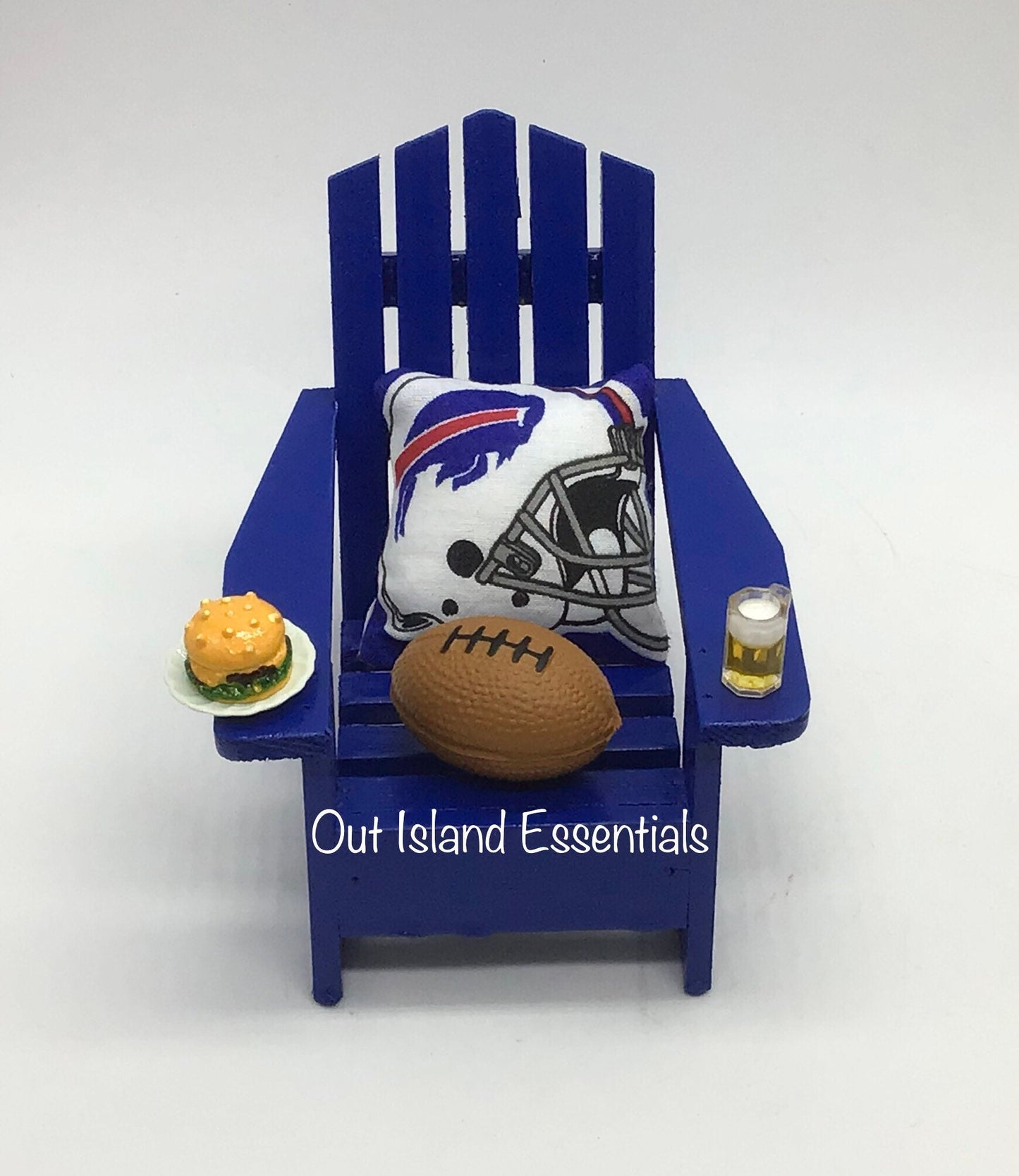 Buffalo Bills Ornament I NFL Christmas Ornament | Adirondack Chair Ornament I Buffalo Bills Team Christmas Ornament I Buffalo Fan Ornament