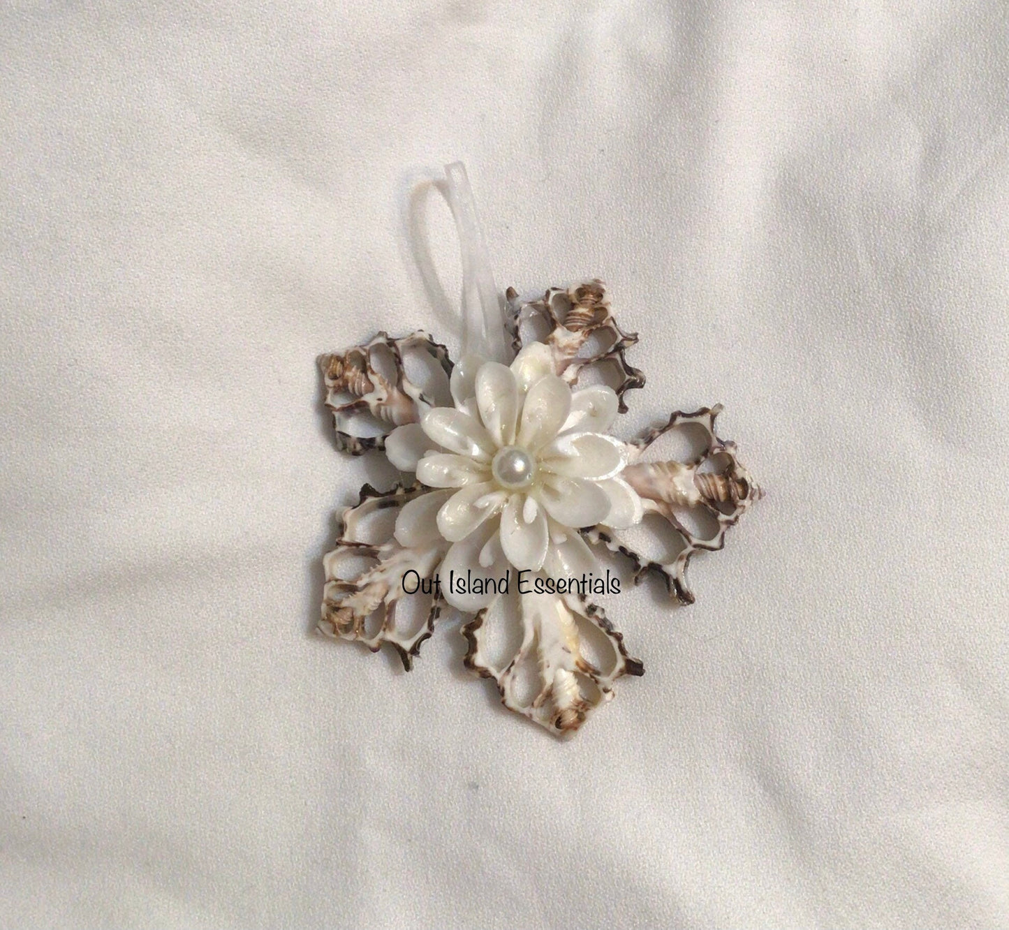 Murex Snowflake Christmas Ornament, Seashell Christmas Ornament, Seashell Snowflake, Coastal Ornament, Nautical Christmas Ornament