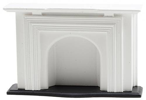 Miniature White Finish Fireplace I Dollhouse Miniature Fireplace I White 1:12 Scale Fireplace