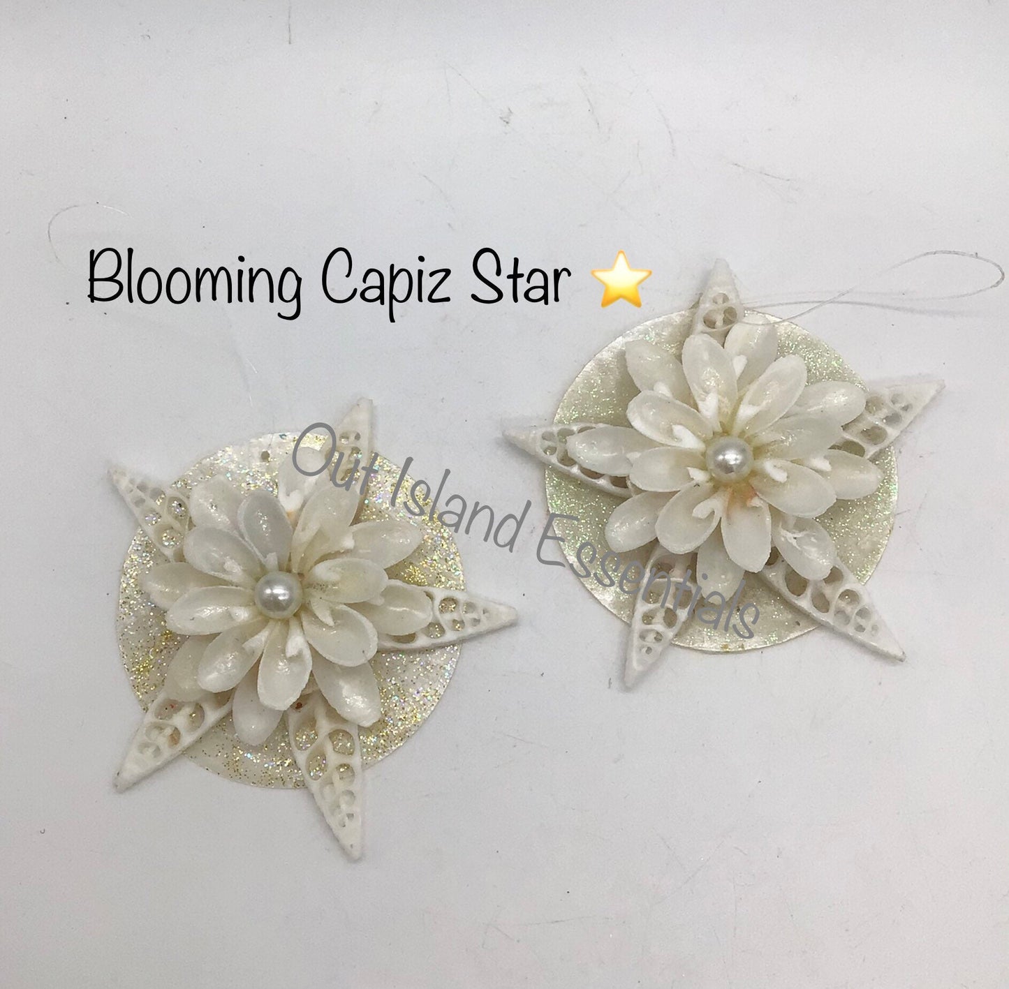 Blooming Capiz Star I Seashell Snowflake Ornament I Seashell Ornament I Coastal Christmas Shell Snowflake I Coastal Ornament