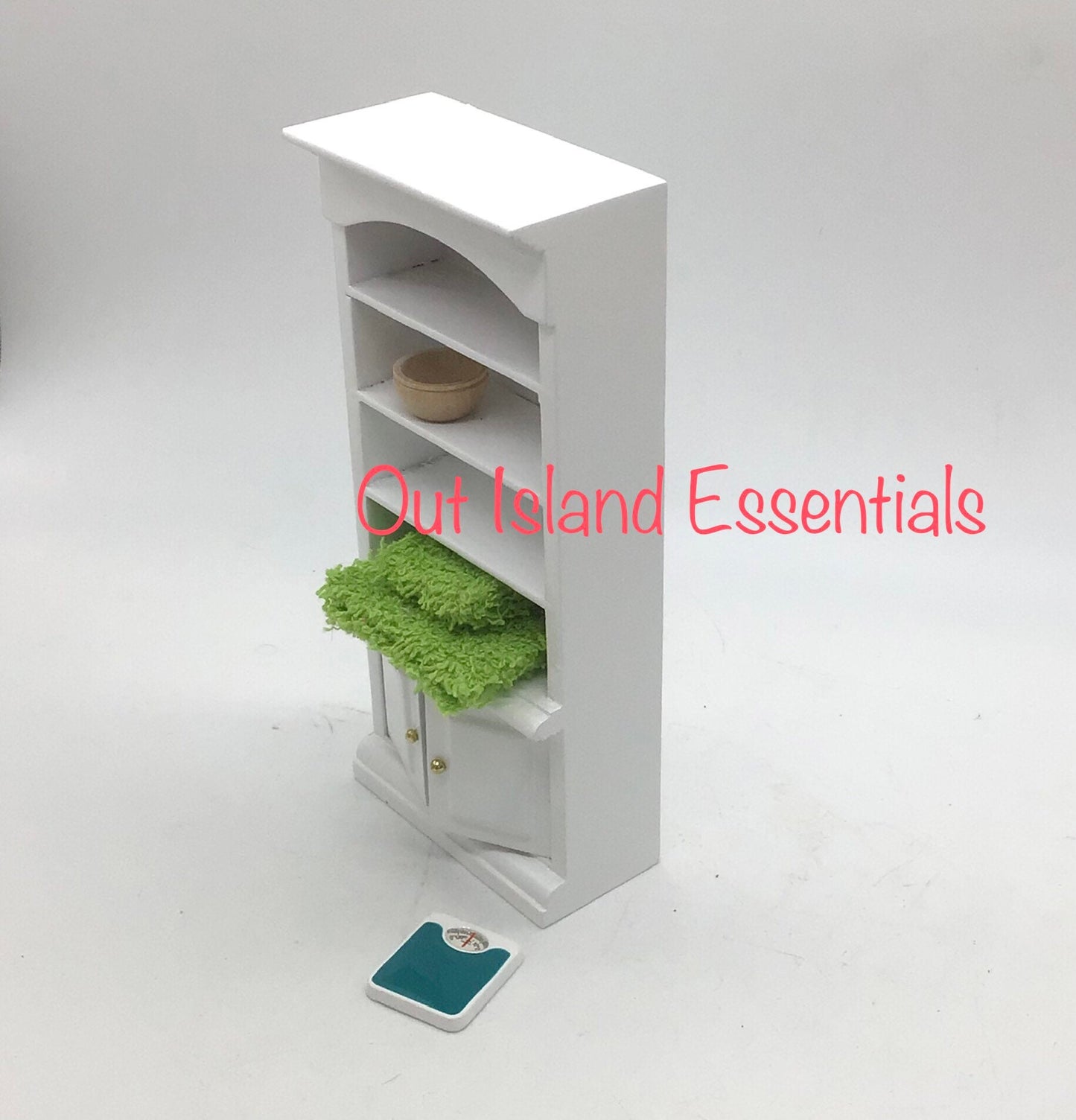 Miniature Bath Cabinet I Miniature Bathroom I Miniature Bathroom Accessories I Miniature 1:12 Scale Bathroom