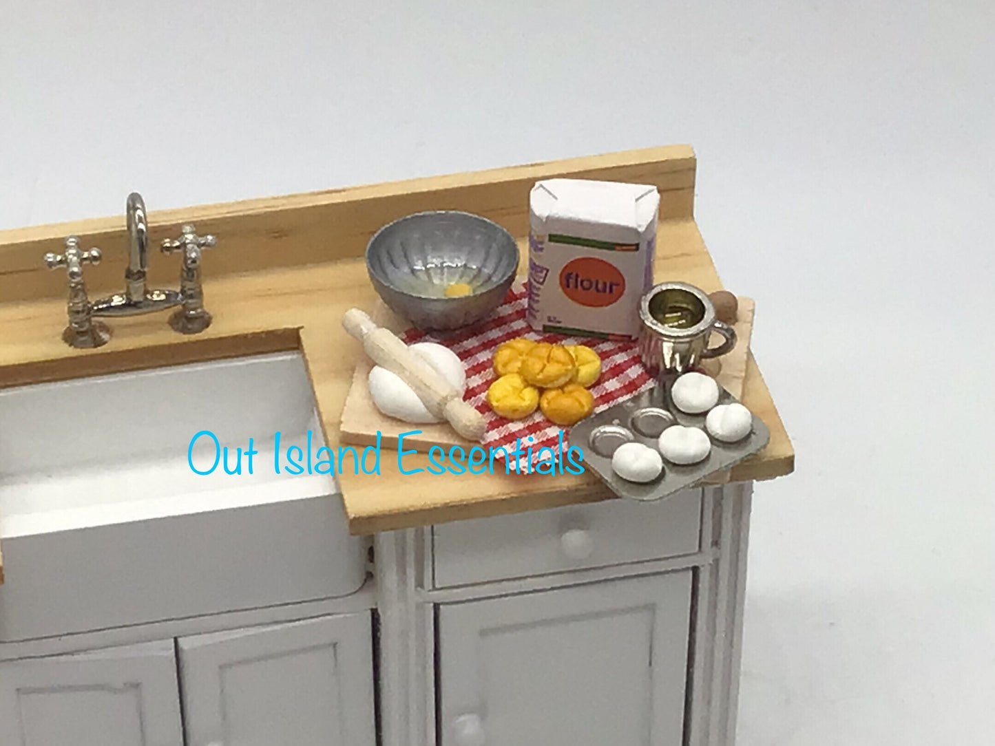 Miniature Baking Assortment | Dollhouse Baking Products I Miniature Bread Making I Miniature Dollhouse Baking I 1:12 Scale Accessories