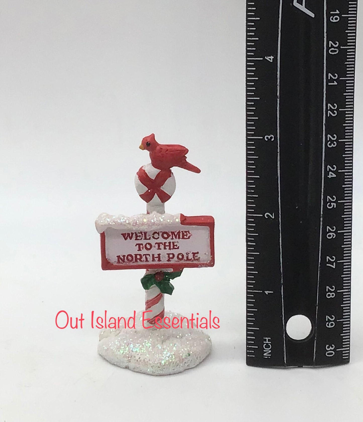 Miniature Christmas Sign I Dollhouse Miniature Outdoor Sign I Miniature Christmas Decor