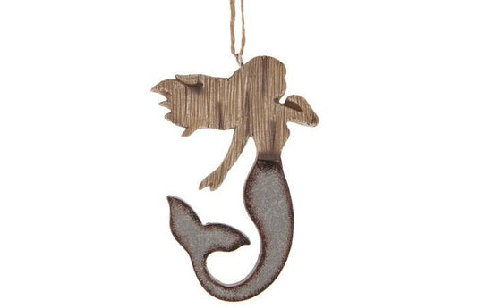 Wooden Mermaid Christmas Ornament I Coastal Wood Mermaid Christmas Ornament I Mermaid Christmas Ornament I Coastal Beachy Ornaments