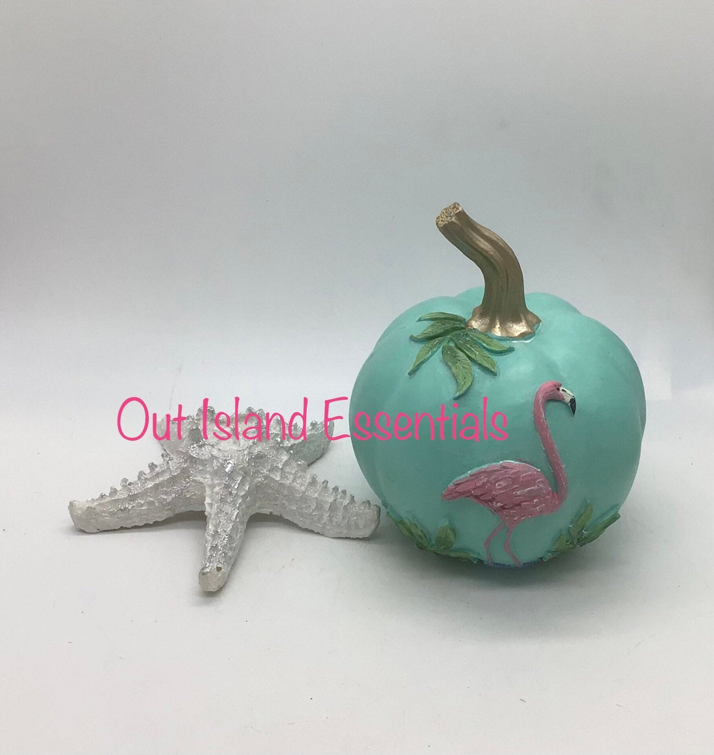 Coastal Fall Pumpkins, 6" Coastal Thanksgiving Decor