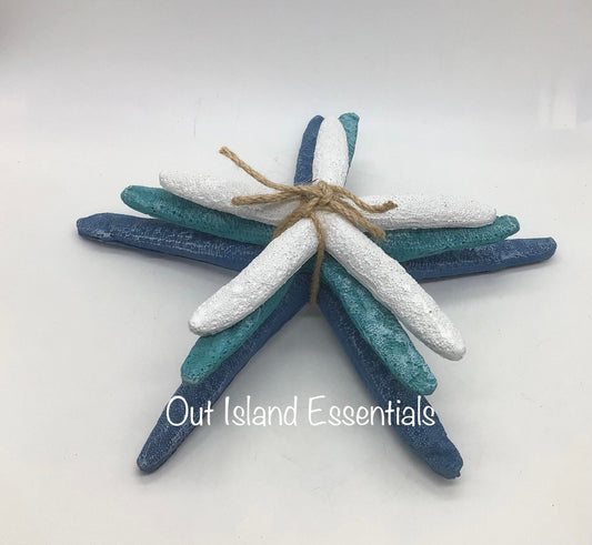 Large Resin Finger Starfish I Faux Starfish I Large Starfish I Coastal Colored Starfish I Coastal Decor I Faux Coastal Decor