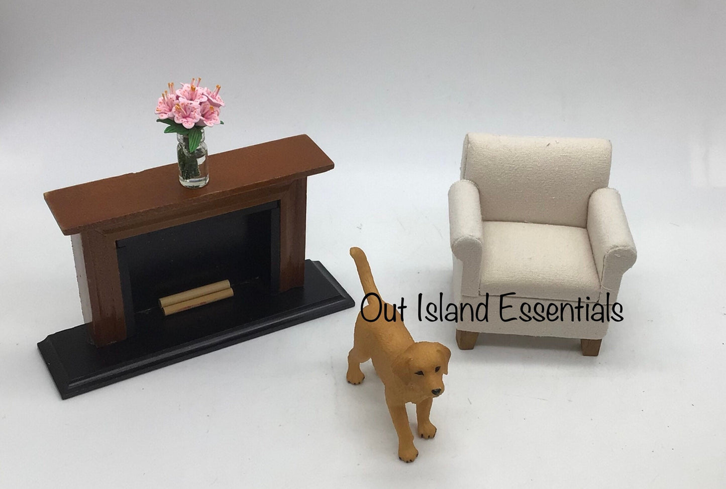 Dollhouse Miniature Single Chair I Miniature Living Room Chair | Miniature 1:12 Scale Furniture | Dollhouse Furniture