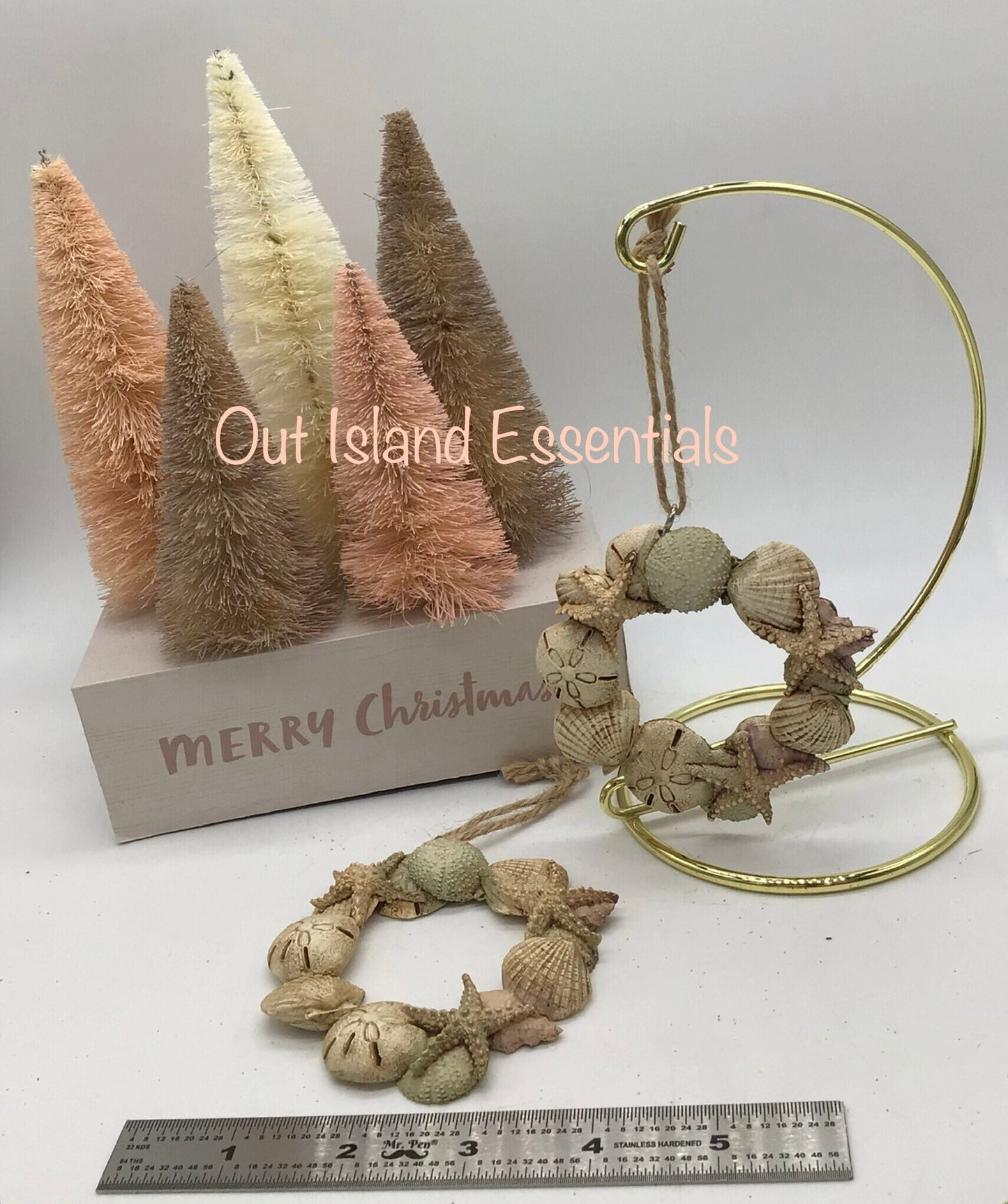 Seashell Wreath I Mini Shell Wreath I Seashell Ornaments I Coastal Christmas I Coastal Decor I Shell Wreath I Mini Wreath I Coastal Wreath