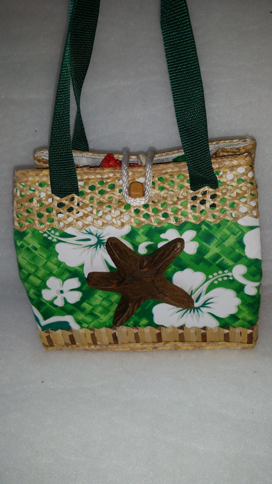 Bahamian Straw Handbag and Mini Wallet