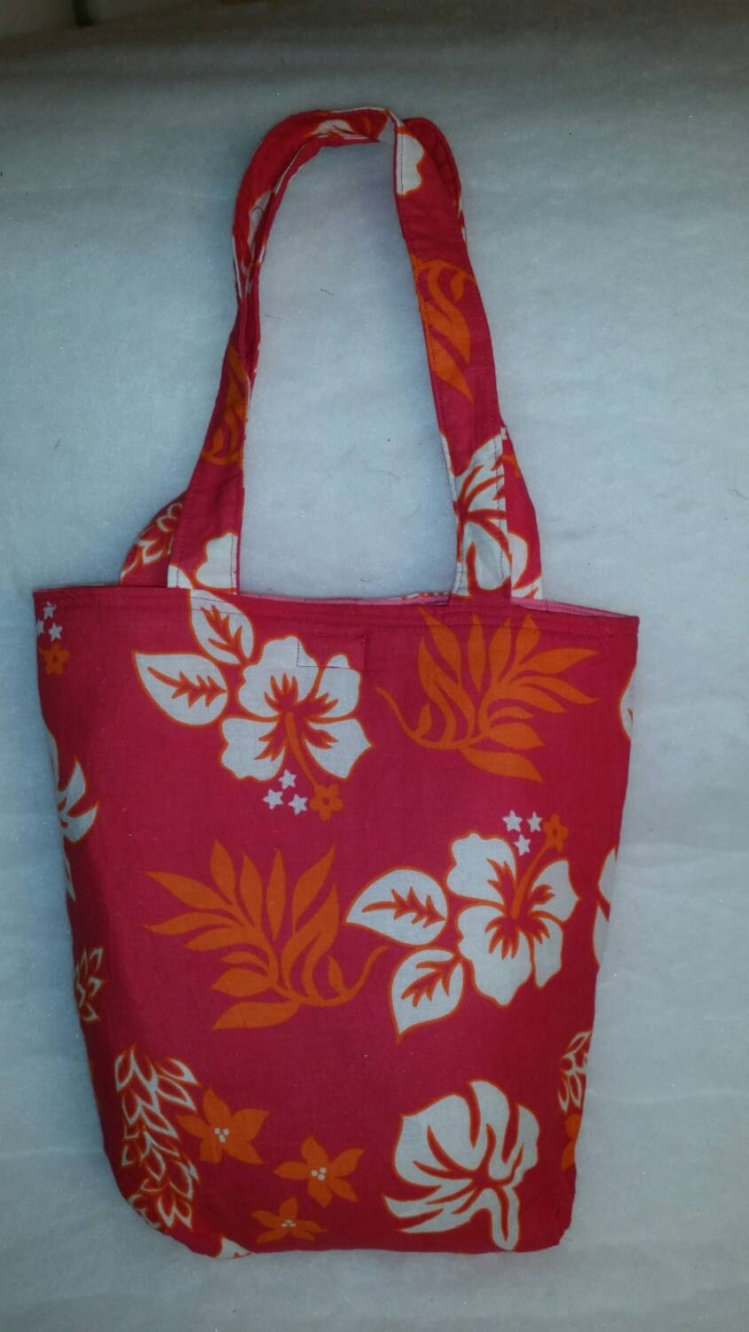 Small Fabric Quiltted lining Bag, Ballet Bag, Swimming Bag, Going To Grandma Bag