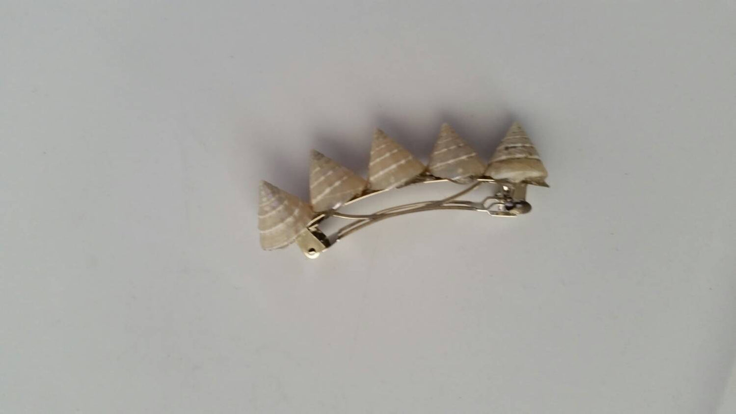 Seashell Hair Clip, Coastal Hair Clip, Nautical Hair Clip, Hair Accessory