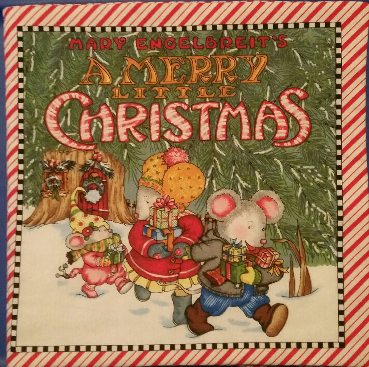 Mary Engelbert's A Merry Little Christmas Fabric Book,  Fabric Book,  Children's Book,  Cloth Book,  Baby Book,  Washable Fabric Book